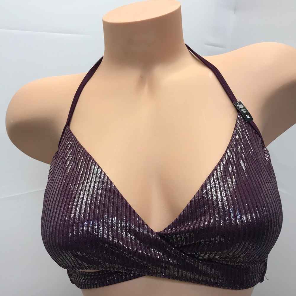 Victoria’s Secret lace up back bikini top  NWT bathing suit Medium & Large